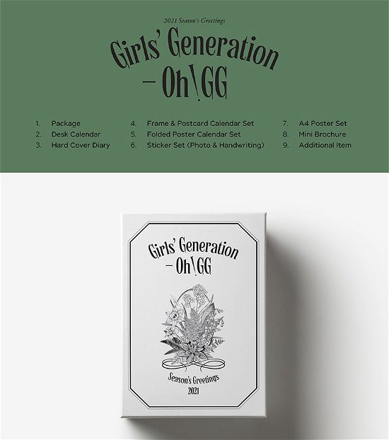 2021 SEASON'S GREETINGS - GIRLS' GENERATION - OH!GG - Mercancía -  - 8809718445002 - 30 de diciembre de 2020