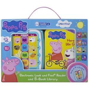 Cover for PI Kids · Peppa Pig: Me Reader Jr Electronic Look and Find Reader and 8-Book Library Sound Book Set (Bog) (2018)