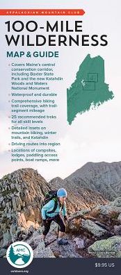 Cover for Appalachian Mountain Club · 100-Mile Wilderness Map &amp; Guide (Map) (2018)