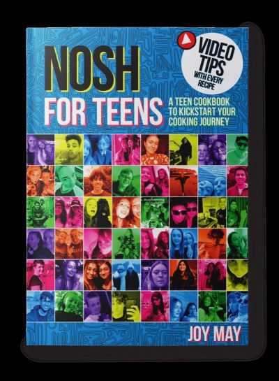 Cover for NOSH for TEENS: a teen cookbook to kickstart your cooking journey - NOSH (Paperback Book) (2023)