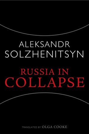 Cover for Aleksandr Solzhenitsyn · Russia In Collapse - Crosscurrents (Hardcover Book) (2020)