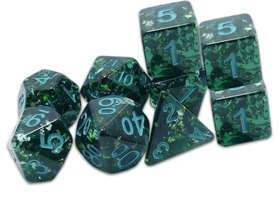 Cover for Goodman Staff · Verdigris Grecian Vase Dice - Traditional 9-set (Book) (2025)