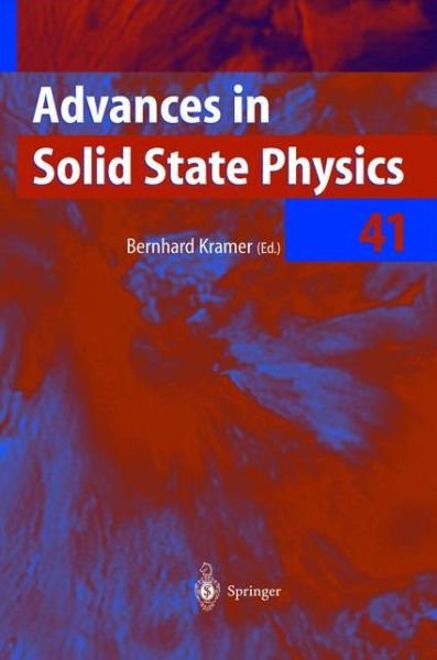 Cover for B Kramer · Advances in Solid State Physics - Advances in Solid State Physics (Hardcover Book) [2001 edition] (2001)