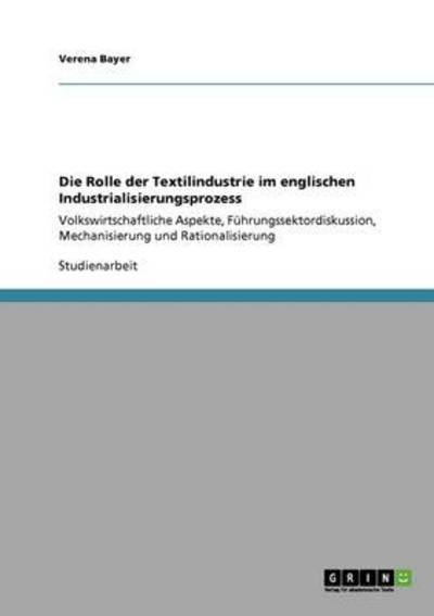 Cover for Bayer · Die Rolle der Textilindustrie im (Book)