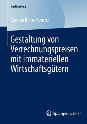 Cover for Claudia Maria Koinzer · Gestaltung Von Verrechnungspreisen Mit Immateriellen Wirtschaftsgutern - Bestmasters (Paperback Book) [2014 edition] (2013)