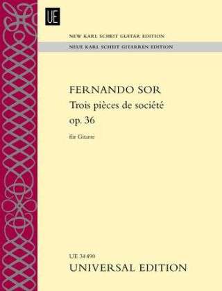 Cover for Sor · Trois pièces de société op. 36 für (Book)