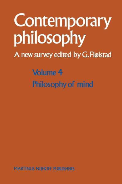 Cover for Guttorm Floistad · Philosophy of Mind / Philosophie de l'esprit - Contemporary Philosophy: A New Survey (Paperback Book) [Softcover reprint of the original 1st ed. 1983 edition] (1986)