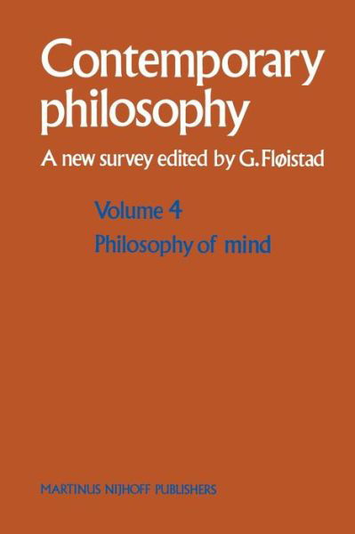 Cover for Guttorm Floistad · Philosophy of Mind / Philosophie de l'esprit - Contemporary Philosophy: A New Survey (Taschenbuch) [Softcover reprint of the original 1st ed. 1983 edition] (1986)