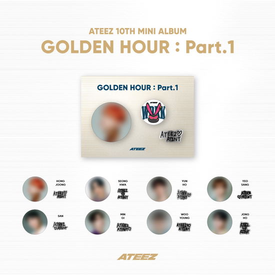 Golden Hour pt. 1 - Badge Set - ATEEZ - Produtos - KQ Ent. - 9957226976002 - 20 de julho de 2024