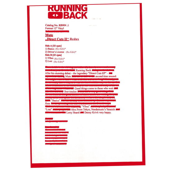 Direct Cuts II - Redux - Mute - Musik - RUNNING BACK - 4251804182003 - 30. august 2024