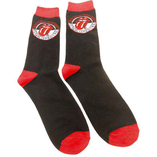 Cover for The Rolling Stones · The Rolling Stones Unisex Ankle Socks: Established (UK Size 7 - 11) (CLOTHES) [size M] [Black - Unisex edition]