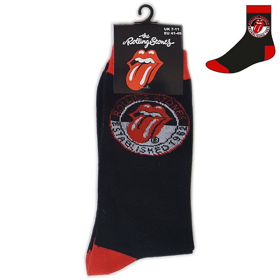 Cover for The Rolling Stones · The Rolling Stones Unisex Ankle Socks: Established (UK Size 7 - 11) (Bekleidung) [size M] [Black - Unisex edition]