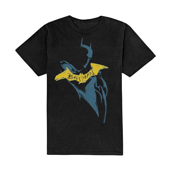 DC Comics Unisex T-Shirt: The Batman Yellow Sketch - DC Comics - Merchandise -  - 5056561018003 - 