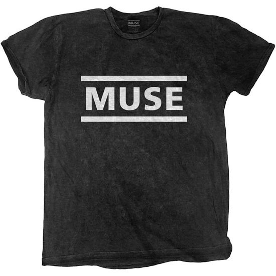 Muse Unisex T-Shirt: Logo (Black) (Wash Collection) - Muse - Merchandise -  - 5056561021003 - January 25, 2022