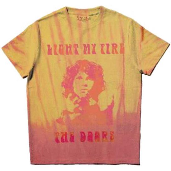 The Doors Unisex T-Shirt: Light My Fire (Wash Collection) - The Doors - Koopwaar -  - 5056561034003 - 
