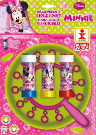 Minnie - Disco Volante Bolle Giganti - Piatto + Soffiatore Multiplo + 3 Flaconi 60 Ml - Dulcop Bolle Di Sapone - Merchandise - Dulcop International - 8007315111003 - 