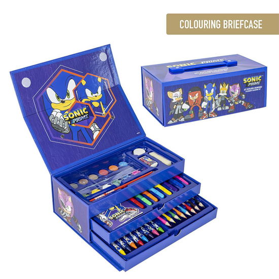 Colouring Stationery Set Briefcase Sonic Prime - Cerda - Produtos -  - 8445484396003 - 30 de maio de 2024