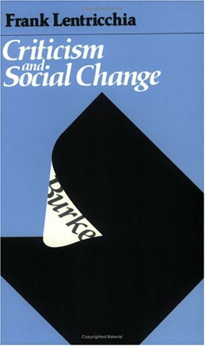 Cover for Frank Lentricchia · Criticism and Social Change (Paperback Book) [Reprint edition] (1985)