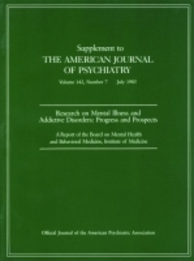 Research on Mental Illness and Addictive Disorders: Progress and Prospects - American Psychiatric Association - Bøger - American Psychiatric Association Publish - 9780890420003 - 30. august 1985