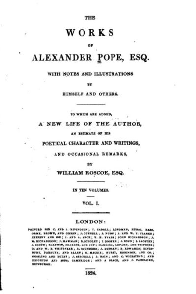 The Works of Alexander Pope Esq., with Notes and Illustrations by Himself and Others - Alexander Pope - Books - Createspace - 9781516989003 - August 20, 2015