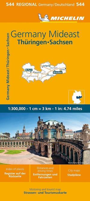 Cover for Michelin · Germany Mideast - Michelin Regional Map 544 (Kort) (2023)