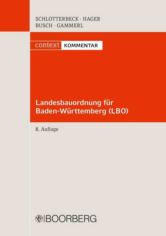 Cover for Schlotterbeck · Landesbauordnung für Bade (Book)