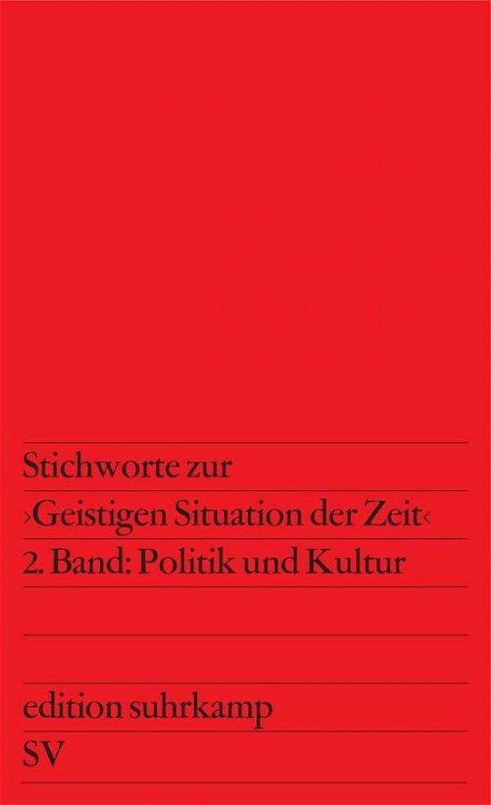 Cover for Jürgen Habermas · Edit.suhrk.1000 Geistigen Situation.1-2 (Bok)