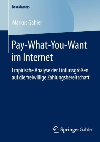 Cover for Gahler · Pay-What-You-Want im Internet (Book) (2015)