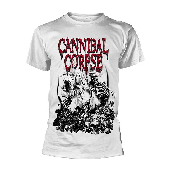 Cover for Cannibal Corpse · Pile of Skulls (White) (T-shirt) [size L] [White edition] (2019)