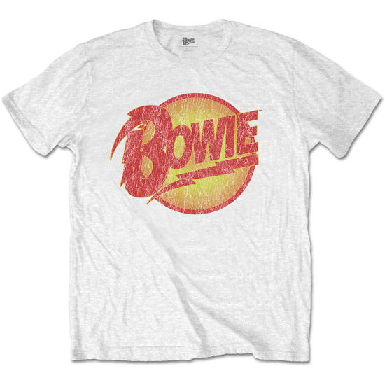 David Bowie Unisex T-Shirt: Vintage Diamond Dogs Logo - David Bowie - Produtos - MERCHANDISE - 5056170677004 - 29 de janeiro de 2020