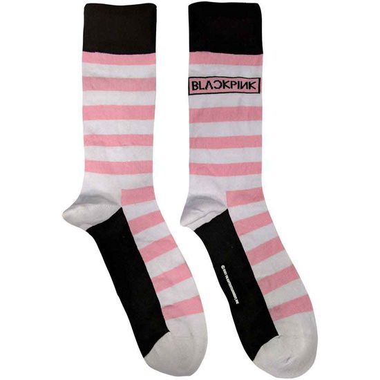 BlackPink Unisex Ankle Socks: Stripes & Logo (White) (UK Size 7 - 11) - BlackPink - Produtos - - 5056561024004 - 4 de fevereiro de 2022