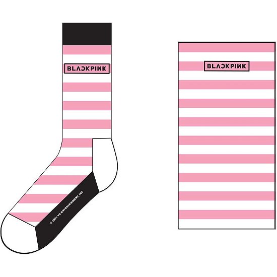 Cover for BlackPink · BlackPink Unisex Ankle Socks: Stripes &amp; Logo (UK Size 7 - 11) (CLOTHES) [size M]