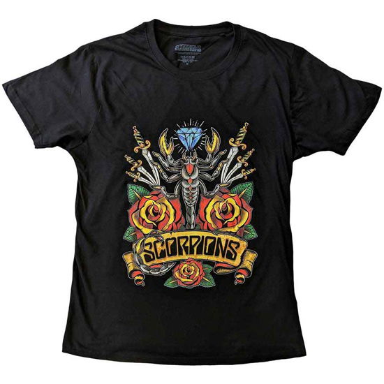 Scorpions Unisex T-Shirt: Traditional Tattoo - Scorpions - Mercancía -  - 5056561082004 - 