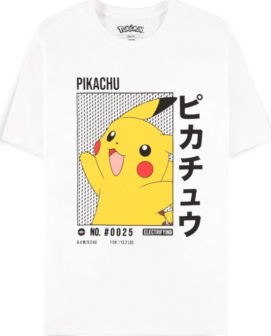 Pokemon T-Shirt White Pikachu Größe S (Leketøy) (2024)