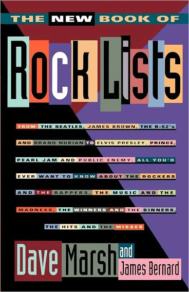 Cover for James Bernard · The New Book of Rock Lists (Taschenbuch) [Rep Sub edition] (1994)