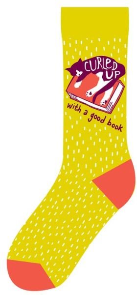Curled Up with a Good Book Socks - Gibbs Smith Publisher - Books - Gibbs M. Smith Inc - 9781423653004 - June 11, 2019