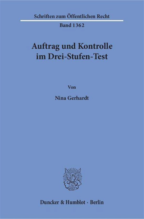 Cover for Gerhardt · Auftrag und Kontrolle im Drei- (Book) (2017)