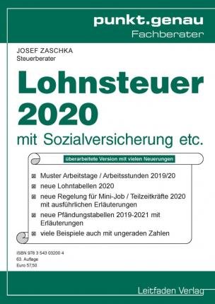 Cover for Josef · Lohnsteuer 2020 (Book)