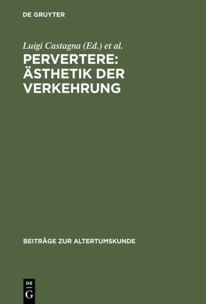 Cover for Pervertere · Ästhetik der Verkehrung (Book) [German edition] (2002)