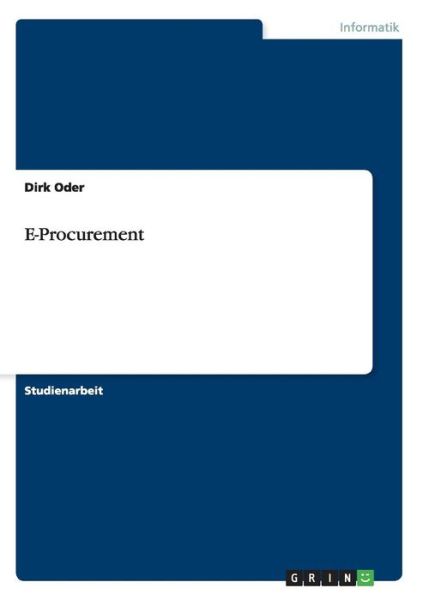 Cover for Oder · E-Procurement (Book) (2015)