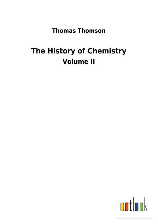 Cover for Thomson · The History of Chemistry (Book) (2018)