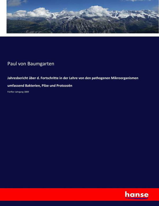 Cover for Baumgarten · Jahresbericht über d. Fortsc (Book) (2017)