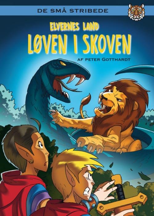 Cover for Peter Gotthardt · De små stribede: Kommas læsestart: Elvernes land 2 -  Løven i skoven - niveau 2 (Innbunden bok) [1. utgave] (2014)