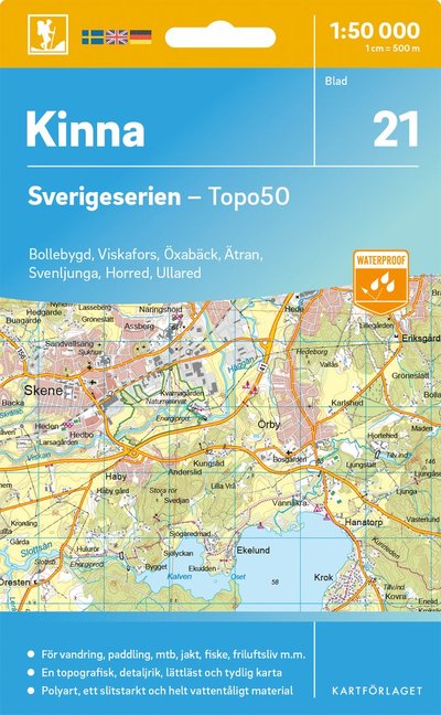 Cover for Kinna - Sverigeserien Topo50 (Map) (2025)