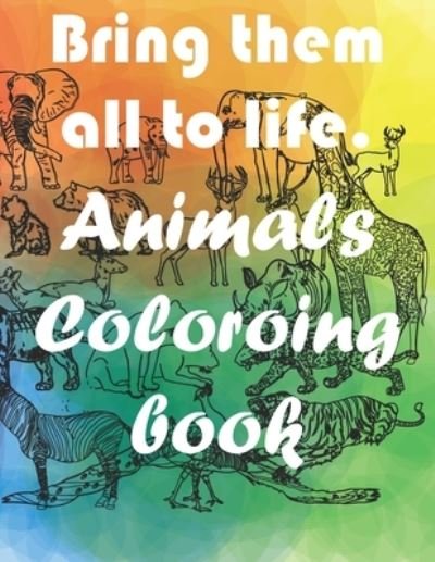 Cover for Simon Smith · Bring them all to life. Wild Animals Coloring Book. (Paperback Book) (2021)