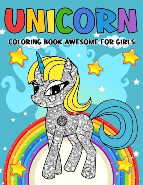 Cover for Tabbai Activité · Unicorn Coloring Book Awesome For Girls (Paperback Bog) (2020)