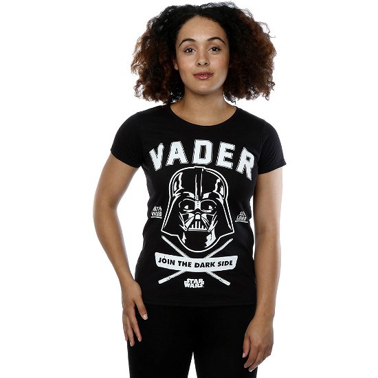 Cover for Star Wars · Star Wars Ladies Tee: Darth Vader Collegiate (CLOTHES) [size XS] [Ladies edition]