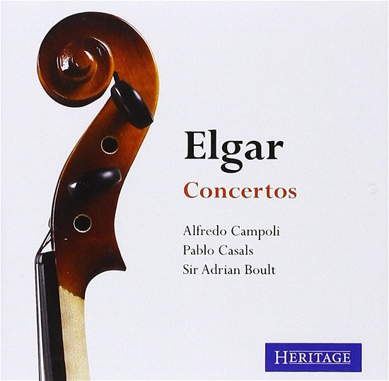 Cover for Edward Elgar · Violin &amp; Cello Concertos - Alfredo Campoli / Pablo Casals (CD) (2016)