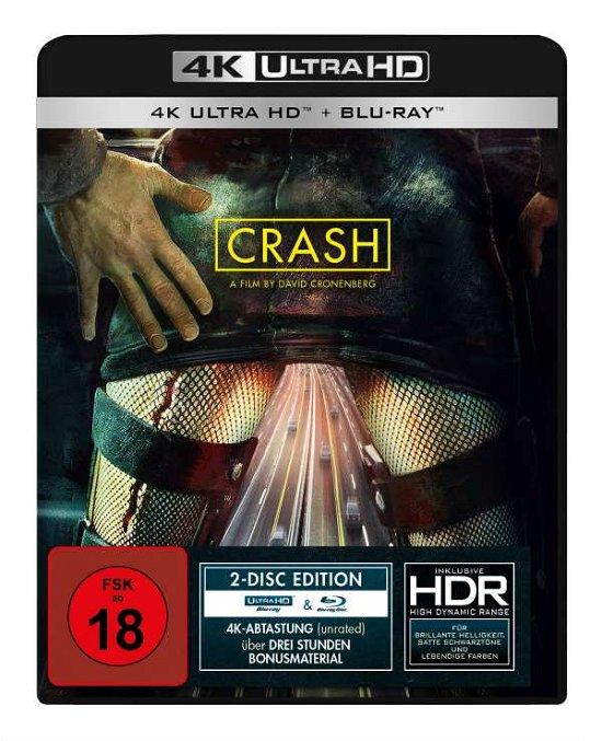 Cover for David Cronenberg · Crash (4k Ultra Hd+blu-ray) (4K UHD Blu-ray) (2020)