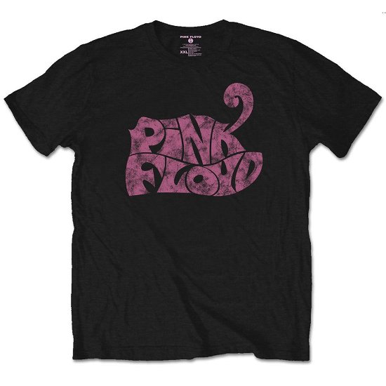 Pink Floyd Unisex T-Shirt: Swirl Logo - Pink Floyd - Produtos - ROFF - 5055295341005 - 7 de julho de 2016
